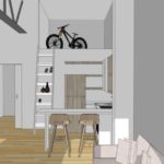 Ampio monolocale / loft Washington
