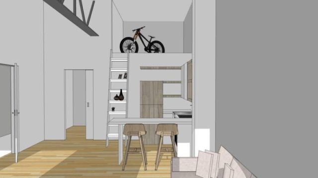 Ampio monolocale / loft Washington